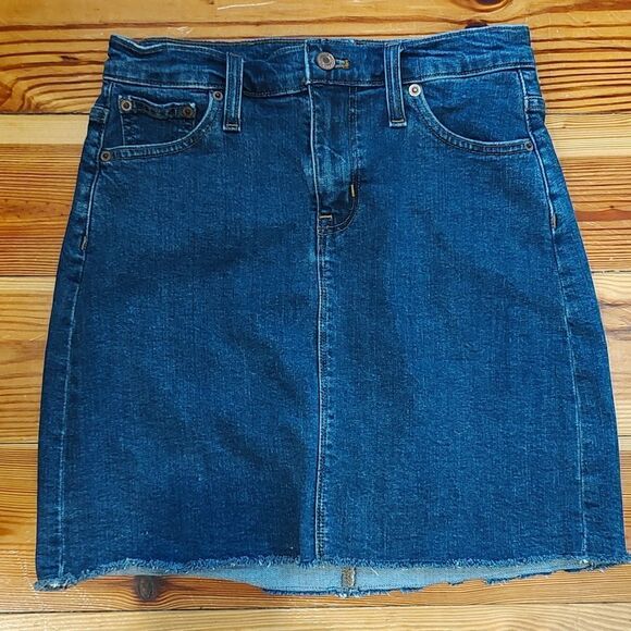 J. Crew Mercantile Denim Jean Skirt - Picture 1 of 11